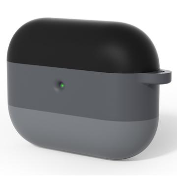 AirPods Pro 3 Gradient Shockproof Silicone Case with Carabiner - Black
