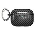AirPods Pro 3 TPU Case with Carabiner - Carbon Fiber - Black