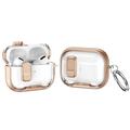 AirPods Pro Protective Hybrid Case with Lock & Hook - Gold / Transparent