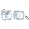 AirPods Pro Protective Hybrid Case with Lock & Hook - Light Blue / Transparent