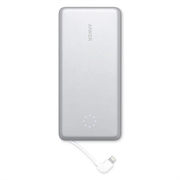 Anker PowerCore+ Pro 10000mAh Power Bank with Lightning Cable - Silver
