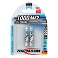 Ansmann NiMH Rechargeable Battery AAA / HR03 1000mAh - 2 Pcs.