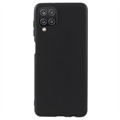 Anti-Fingerprint Matte Samsung Galaxy A12 TPU Case - Black