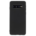 Anti-Fingerprint Matte Samsung Galaxy S10+ TPU Case - Black