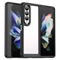 Anti-Shock Samsung Galaxy Z Fold4 5G Hybrid Case - Black / Clear