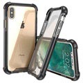 iPhone X Anti-Shock Hybrid Crystal Case - Black / Clear