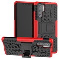 Huawei P30 Pro Anti-Slip Hybrid Case with Kickstand - Red / Black