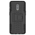 Anti-Slip OnePlus 6T Hybrid Case with Stand - Black