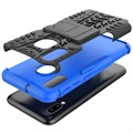 Anti-Slip Samsung Galaxy A20e Hybrid Case with Stand - Blue / Black