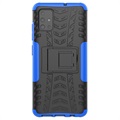 Anti-Slip Samsung Galaxy A51 Hybrid Case with Stand - Blue / Black