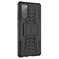 Anti-Slip Samsung Galaxy S20 FE Hybrid Case with Stand - Black