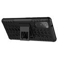 Anti-Slip Samsung Galaxy S20 FE Hybrid Case with Stand - Black