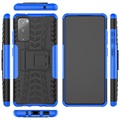 Anti-Slip Samsung Galaxy S20 FE Hybrid Case with Stand - Blue / Black