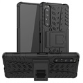 Anti-Slip Sony Xperia 1 II Hybrid Case with Stand - Black