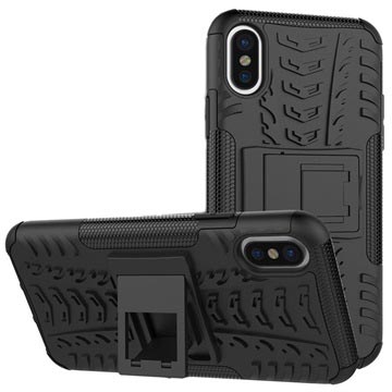 iPhone X / iPhone XS Anti-Slip Hybrid Case - Black