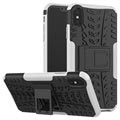 Anti-Slip iPhone XS Max Hybrid Case with Stand - White / Black