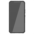 Anti-Slip Samsung Galaxy S22 5G Hybrid Case with Stand - Black