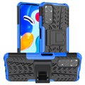 Anti-Slip Xiaomi Redmi Note 11/11S Hybrid Case with Stand - Blue / Black