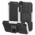 iPhone XR Anti-Slip Hybrid Case with Kickstand - Black / White