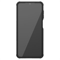Anti-Slip Samsung Galaxy A12 Hybrid Case with Stand - Black
