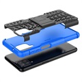 Anti-Slip Samsung Galaxy A12 Hybrid Case with Stand - Blue / Black