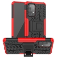 Samsung Galaxy A52 5G/A52s 5G Anti-Slip Hybrid Case with Stand - Red / Black