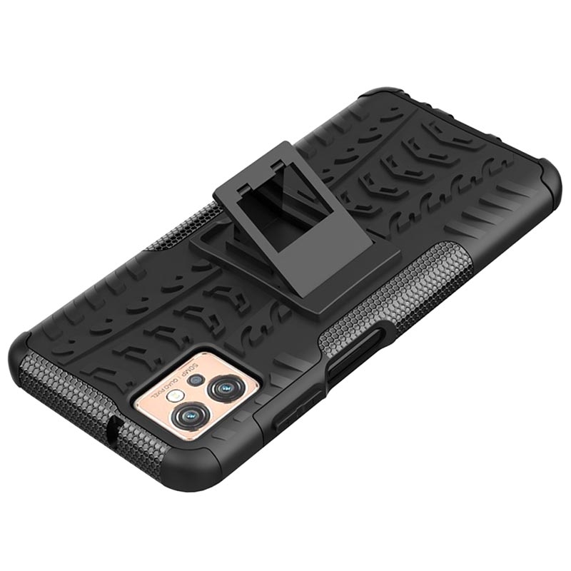 Cover Motorola Moto G32 Antiurto 360°: Custodia Rugged Con Protezione Schermo Integrata, Trasparente E Nera, Grado Militare