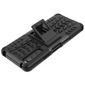 Anti-Slip Sony Xperia 10 IV Hybrid Case with Stand - Black