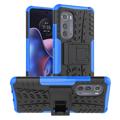 Anti-Slip Motorola Edge (2022) Hybrid Case with Stand - Blue / Black