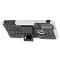 Anti-Slip Motorola Moto E20/E30/E40 Hybrid Case with Stand - White / Black