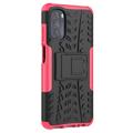 Anti-Slip Motorola Moto G (2022) Hybrid Case with Stand - Hot Pink / Black