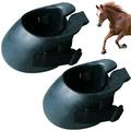 Anti-Slip Rubber Hoof Boots for Horses - Size S - 2 Pcs. - Black