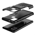 Anti-Slip Samsung Galaxy A21s Hybrid Case with Stand - Black