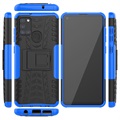 Anti-Slip Samsung Galaxy A21s Hybrid Case with Stand - Blue / Black