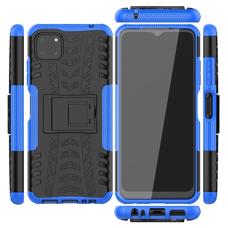Anti-Slip Samsung Galaxy A22 5G Hybrid Case - Blue / Black