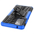Anti-Slip Samsung Galaxy A72 5G Hybrid Case with Stand - Blue / Black