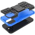 Anti-Slip iPhone 14 Hybrid Case with Stand - Black / Blue