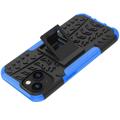 Anti-Slip iPhone 14 Max Hybrid Case with Stand - Blue / Black