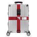 Anti-Theft Luggage Cross Strap with Combination Lock - Red
