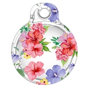 Apple AirTag 1/2 IMD Pattern Case with Metal Buckle - Hibiscus Flowers