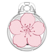 Apple AirTag 1/2 IMD Pattern Case with Metal Buckle - Single Flower