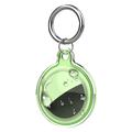 Apple AirTag 1/2 Waterproof Transparent Silicone Case with Keychain - Green