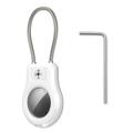Apple AirTag/AirTag 2 Case with Stainless Steel Wire Strap - White