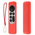 Apple TV 4K Siri Remote (3rd Gen.) Protective Silicone Case with Lanyard - Red