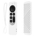 Apple TV 4K Siri Remote (3rd Gen.) Protective Silicone Case with Lanyard - White