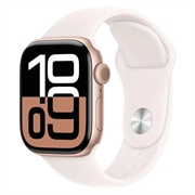 Apple Watch 10 GPS MWWH3QN/A - Aluminum, Light Blush Sport Band, S/M, 42mm - Rose Gold