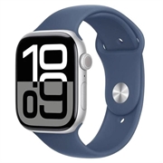 Apple Watch 10 GPS MWWL3QN/A - Aluminum, Denim Sport Band, S/M, 46mm