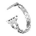 Apple Watch (42/44/SE/45/46/49mm) Diamond Steel Women Watch Strap - Silver