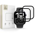 Apple Watch Series 10 Tech-Protect Glass Flex+ Hybrid Screen Protector - 46mm - 2 Pcs. - Black Edge
