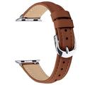 Apple Watch Series 11/10/9/8/SE 3/SE (2022)/7/SE/6/5/4/3/2/1 Thin Leather Strap - 42mm/41mm/40mm/38mm - Brown